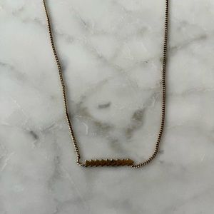 Madewell Gold Arrow Bar Necklace